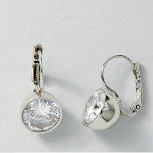 Clear Cubic Zirconia Drop Earrings